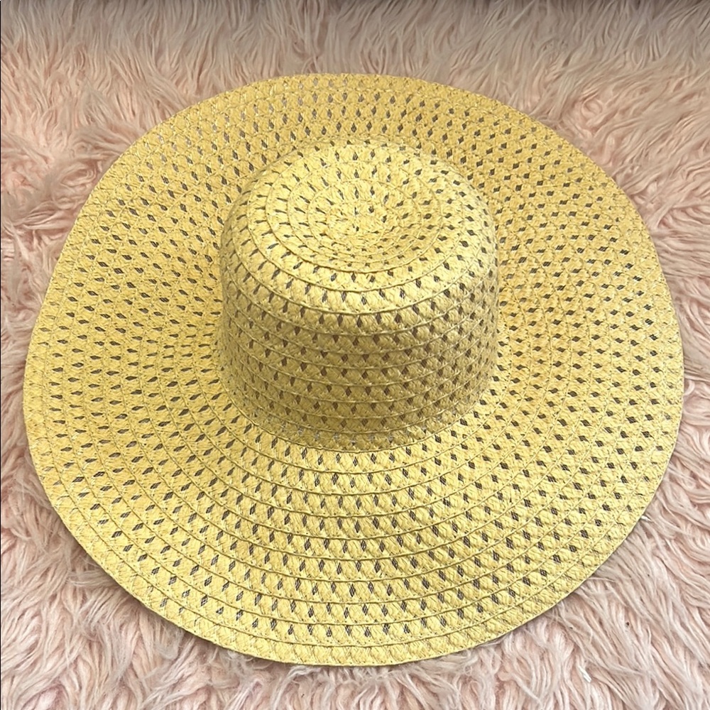 Yellow Wide-Brimmed Summer Hat